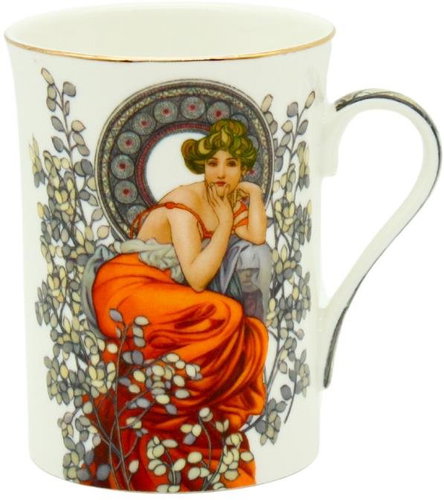 Home Elements Porcelain mug 300 ml, Mucha light - Mug - Main image