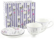Home Elements Porcelánový šálek s podšálkem 2 × 250 ml, Levandule - Set of Cups