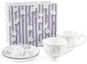 Home Elements Porcelánový šálek s podšálkem 2 × 250 ml, Levandule - Sada šálků