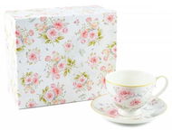 Home Elements Porcelánová šálka s tanierikom 250 ml, Ruža - Šálka