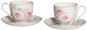 Home Elements Sada 2 kusů porcelánových hrnků 270 ml s podšálky, Růže - Sada šálků