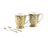 Home Elements Set of two mugs 280 ml with spoons - Klimt Adele - Mug