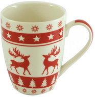 Home Elements Christmas porcelain mug with reindeer - Mug