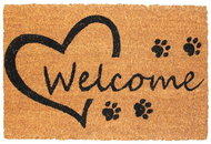 Home Elements Rohožka z kokosových vláken, Welcome srdíčko, 40×60 cm - Doormat
