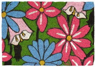 Home Elements Rohožka z kokosových vláken, Barevné květiny, 40×60 cm - Doormat