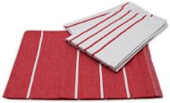 Home Elements Set utěrek z egyptské bavlny 50×70 cm, 3 ks, Pruhy červené - Dish Cloths