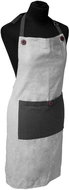 Home Elements Men's kitchen apron, light and dark grey recycled cotton - Apron
