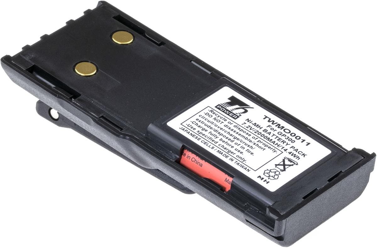 T6 Power Motorola GP300 / GP600 / GTX800 / GTX900 akku, Ni-MH, 2000 mAh, 14,4 Wh