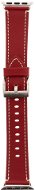 Tactical Colour Leather Strap for Apple Watch 4 44mm Red - Watch Strap