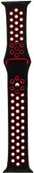 Tactical Double Silicone Strap für Apple Watch 1/2/3 38mm Schwarz / Rot - Armband