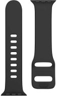 Taktisches Silikonarmband mit Dornschließe für Apple Watch 38 / 40mm Schwarz - Armband