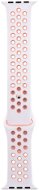 Tactical Double Silicone Strap für Apple Watch 1/2/3 42mm White / Pink - Armband