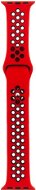 Tactical Double Silicone Strap für Apple Watch 4 40mm Rot / Schwarz - Armband