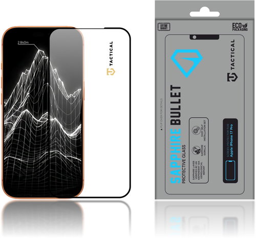 Tactical Sapphire Bullet sklo pro Apple iPhone 17 Pro - Glass Screen Protector - Main image
