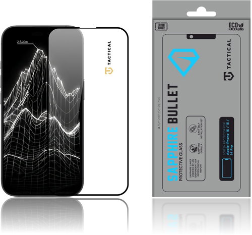 Tactical Sapphire Bullet sklo pro Apple iPhone 14 Pro/15/16 - Glass Screen Protector - Main image