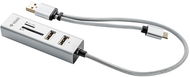 Yenkee YHC 103SR USB C OTG HUB + čítačka - Čítačka kariet