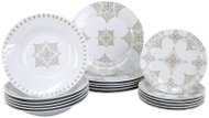 by inspire Ronda Baroko taupe 18dílná porcelánová sada talířů - Set of Plates