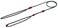 Tamer Show leash, black with red beads - p607-1, 120 cm - Leash