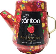 TARLTON Tea Pot Royal Strawberry Black Tea 100 g, fémdobozban - Tea