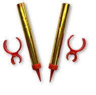 TARRA Párty Fontána na dort 12cm + držák na láhev - 2 ks - zlatá - Fireworks