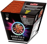 Tarra Fireworks - Rainbow tail & mixed dahlia 24 shots - Fireworks