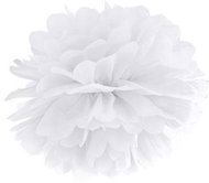PARTYDECO Paper pompom 25 cm white - Party Accessories