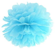 PARTYDECO Paper pompom 35 cm sky blue - Party Accessories