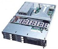 MSI Server Barebone X2-201S6R2 SCSI (QLogic Zircon) 2U, XEON i7520, VGA, 2x GLAN, 2x sc604 - Server