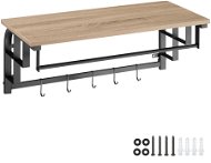 Vešiak Tectake Závesný vešiak Westwood 66 × 30 × 27 cm, Industrial svetlé drevo, dub Sonoma - Věšák