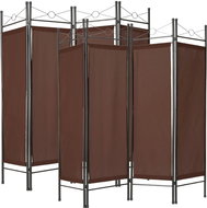 Tectake 2 Paravány 180×160×2,5cm - hnědá - Paraván