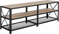 Tectake Televízny stolík – 141 cm, Industrial svetlé drevo, dub Sonoma - TV stolík
