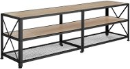 Tectake Televízny stolík – 161 cm, Industrial svetlé drevo, dub Sonoma - TV stolík