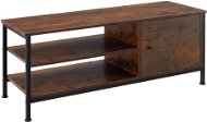 Tectake Televízny stolík Durban 110 × 40 × 45,5 cm – Industrial tmavé drevo - TV stolík