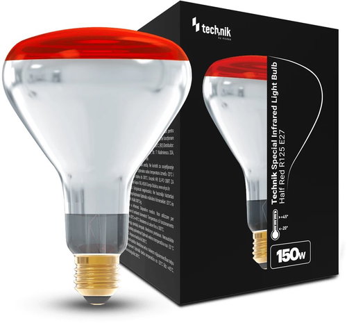 Technik R125, E27, 150W, White - Infrared Light Bulb - Main image