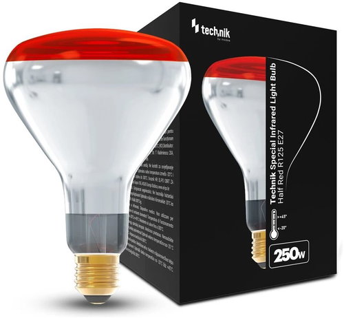 Technik R125, E27, 250W, white colour - Infrared Light Bulb - Main image