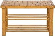 Tectake Botník 70 × 28 × 45 cm bambusový s lavicou, hnedý - Botník