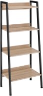 Tectake - Rebríkový regál, 57,5 × 34 × 138 cm, Industrial svetlé drevo, dub Sonoma - Regál