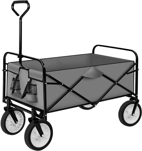 TecTake Garden trolley foldable, grey - Garden Cart - Main image