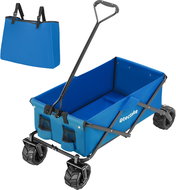 TecTake Folding trolley max. 80 kg, blue - Garden Cart