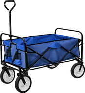 TecTake Garden trolley foldable, blue - Garden Cart
