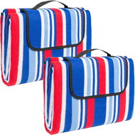 Tectake 2 Piknikové deky 200×150cm, barevná - Blanket