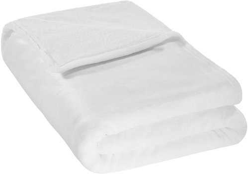 Tectake Hřejivá deka mikroplyš, 220×240 cm,bílá - Blanket - Main image