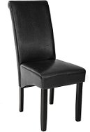 Jedálenská stolička ergonomická, masívne drevo, čierna - Jedálenská stolička
