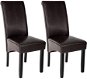 Jídelní židle 2× Jídelní židle ergonomická, masivní dřevo, cappuccino - Jídelní židle