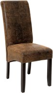 Jedálenská stolička ergonomická, masívne drevo, vintage hnedá - Jedálenská stolička