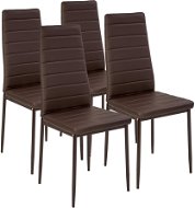 4× Jedálenská stolička, syntetická koža, kapučíno - Jedálenská stolička