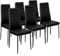 Jídelní židle 6× Jídelní židle, syntetická kůže, černá - Jídelní židle