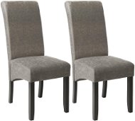 Jedálenská stolička 2× Jedálenská stolička ergonomická, masívne drevo, mramorová sivá - Jídelní židle