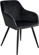 Židle Marilyn sametový vzhled černá, černá - Jídelní židle