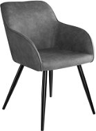 Stolička Marilyn Stoff, sivá/čierna - Jedálenská stolička